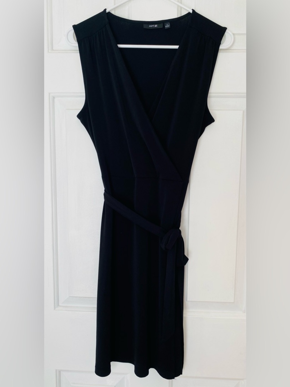 Apt. 9 Black Sleeveless Wrap Midi Dress